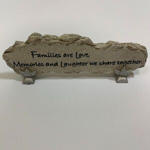8" Carson's Home Accent -- Families are Love... Stone Plaque